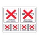 Rökning Förbjuden Dekaler / Stickers 6st