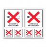 Rökning Förbjuden Dekaler / Stickers 6st
