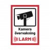 Larmdekal Kameraövervakning A4 Klister Bak (1 st)