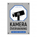 Kameraövervakningsskylt Grå/Blå med vår egen design - A4-storlek