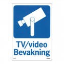Kameraövervakningsskylt - TV-video Bevakning - A4-storlek - hårdplast